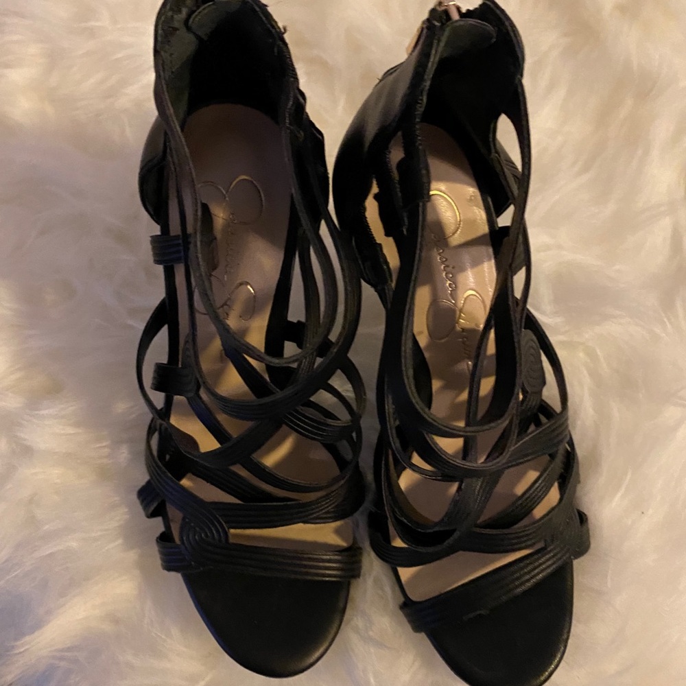 Jessica Simpson caged heels